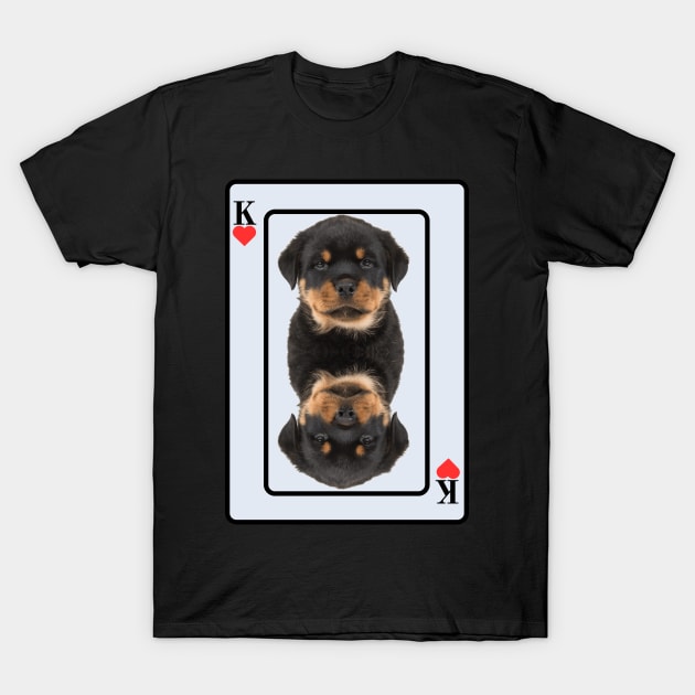 Rottweiler King Of Hearts T-Shirt by HighwayForSouls